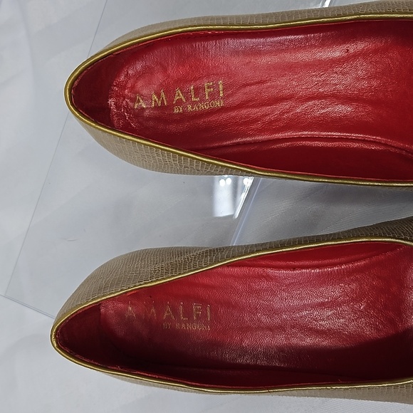 AMALFI BY RANGONI SLIP ON WEDGE SHOE SIZE 8 IN BIEGE/ TAN - Picture 6 of 9